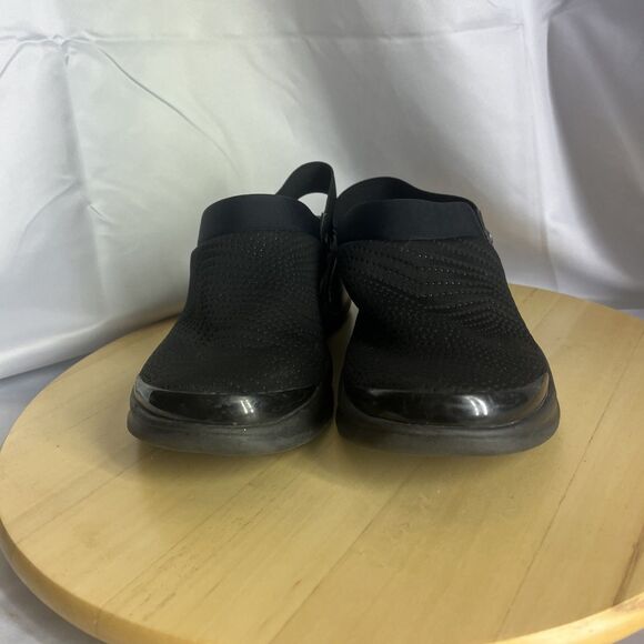 Bzees Shoes Womens 9M Kitty Slingback Clogs Black Round Toe Comfort Wedge - Picture 2 of 13